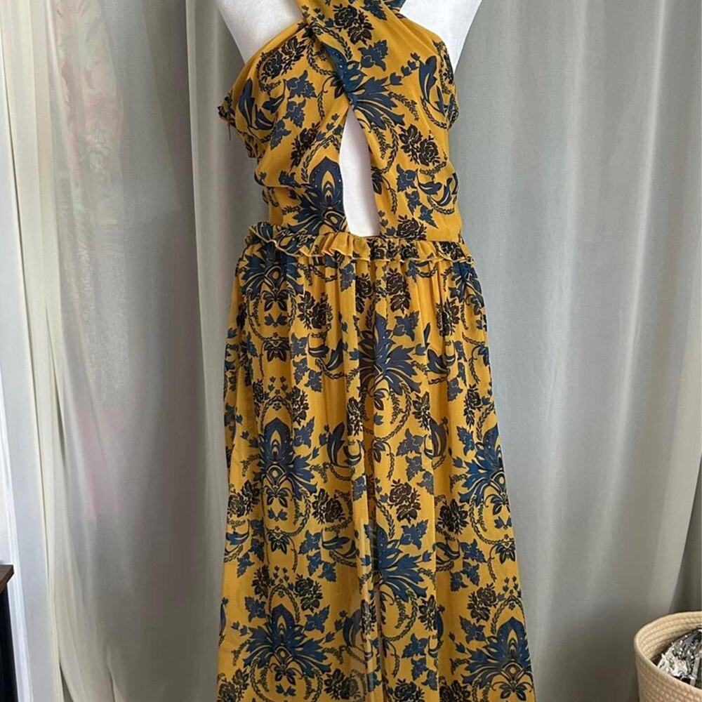 vintage Bebe rebel kingdom crisscross maxi dress